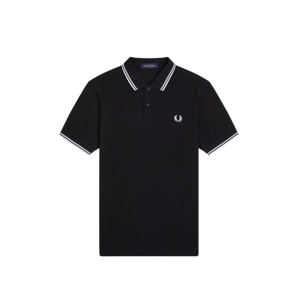 Fred Perry Mens Twin Tip Polo Shirt / Black